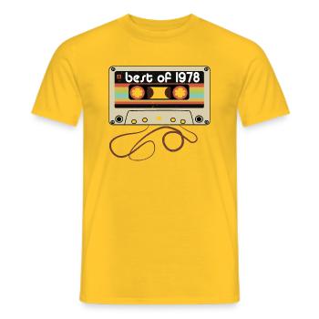 Millésime légendaire 1978 - T-shirt homme - jaune - Devant - AI Model Male 178 dark (178cm)