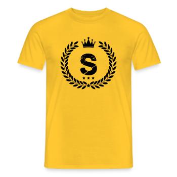 Stemma S - T-shirt uomo - giallo - Fronte - AI Model Male 178 dark (178cm)