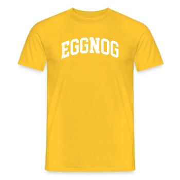 Eggnog Christmas Retro College University - Men's T-Shirt - yellow - Front - AI Model Male 178 dark (178cm)