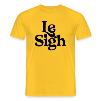 Le Sigh Citations Françaises Drôles - T-shirt homme - jaune - Devant - AI Model Male 178 dark (178cm)