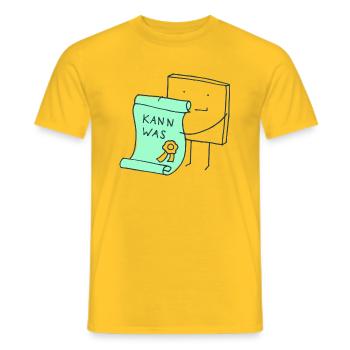 winner - Men's T-Shirt - yellow - Front - AI Model Male 178 dark (178cm)