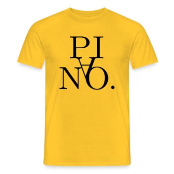 Piano piano - T-shirt homme - jaune - Devant - AI Model Male 178 dark (178cm)
