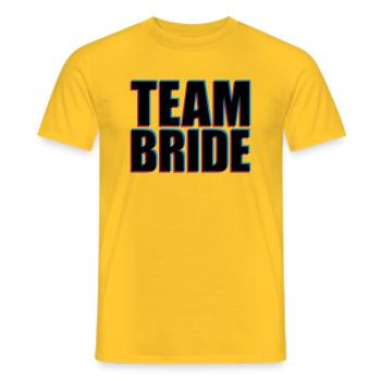 Équipe mariée 3D - T-shirt homme - jaune - Devant - AI Model Male 178 dark (178cm)