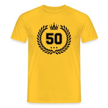 Armer 50 - T-shirt homme - jaune - Devant - AI Model Male 178 dark (178cm)