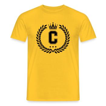 Armoiries C - T-shirt homme - jaune - Devant - AI Model Male 178 dark (178cm)
