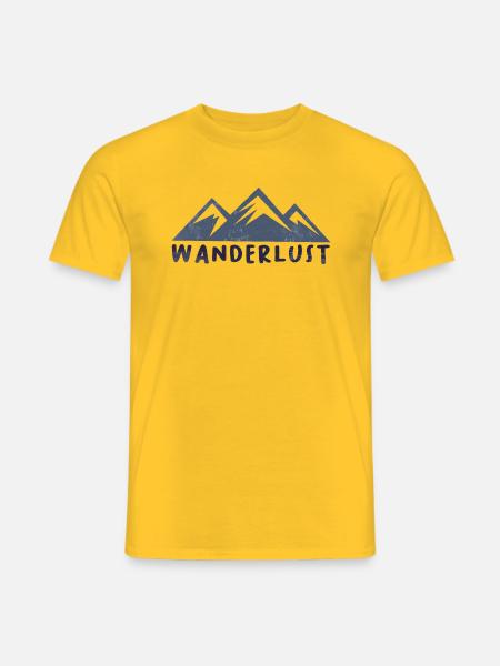 Wandern - Männer T-Shirt - Gelb