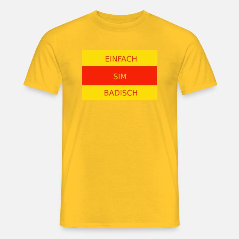 Einfach Sim Badisch - Männer T-Shirt - Gelb