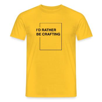 I'd rather be crafting - Männer T-Shirt - Gelb - Vorne - AI Model Male 178 dark (178cm)