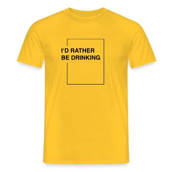 I'd rather be drinking - Männer T-Shirt - Gelb - Vorne - AI Model Male 178 dark (178cm)