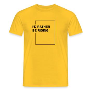 I'd rather be riding - Männer T-Shirt - Gelb - Vorne - AI Model Male 178 dark (178cm)