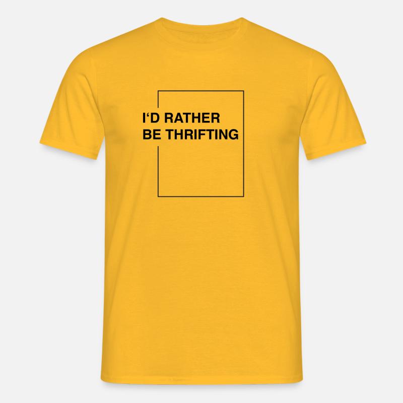 I'd rather be thrifting - Männer T-Shirt - Gelb