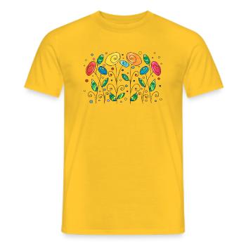 Blumen - Männer T-Shirt - Gelb - Vorne - AI Model Male 178 dark (178cm)
