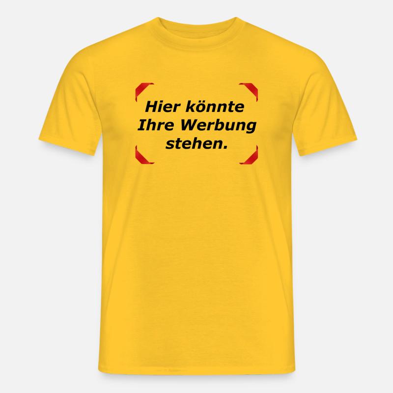 Werbung - Männer T-Shirt - Gelb