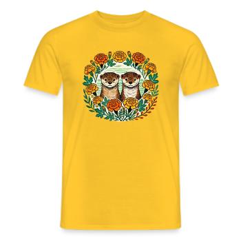 Loutres souci - T-shirt homme - jaune - Devant - AI Model Male 178 dark (178cm)