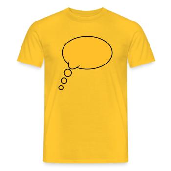 Denkblase Design - Männer T-Shirt - Gelb - Vorne - AI Model Male 178 dark (178cm)