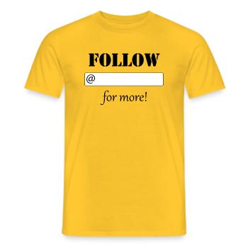 Influenceurs - T-shirt homme - jaune - Devant - AI Model Male 178 dark (178cm)