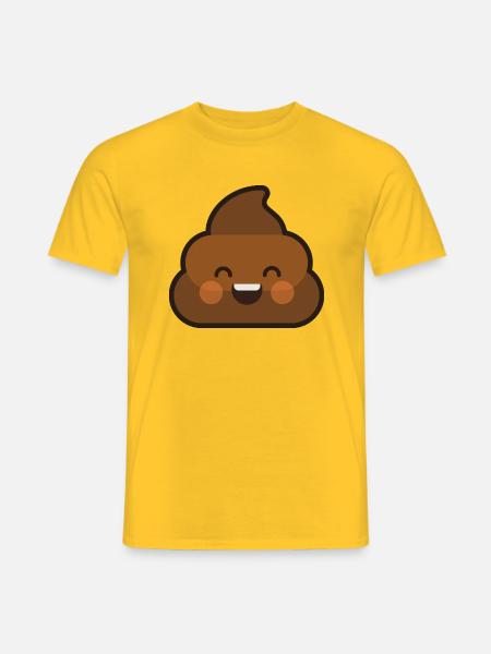 Tas de crottes de merde emoji - T-shirt homme - jaune