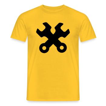 Outil de piratage de clés croisées - T-shirt homme - jaune - Devant - AI Model Male 178 dark (178cm)