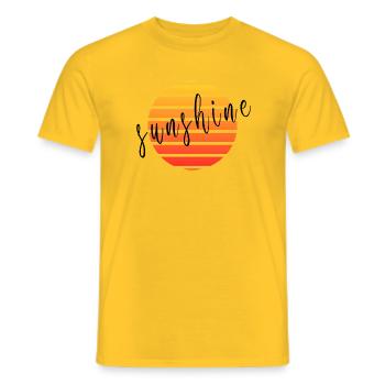 Sunshine - Men's T-Shirt - yellow - Front - AI Model Male 178 dark (178cm)