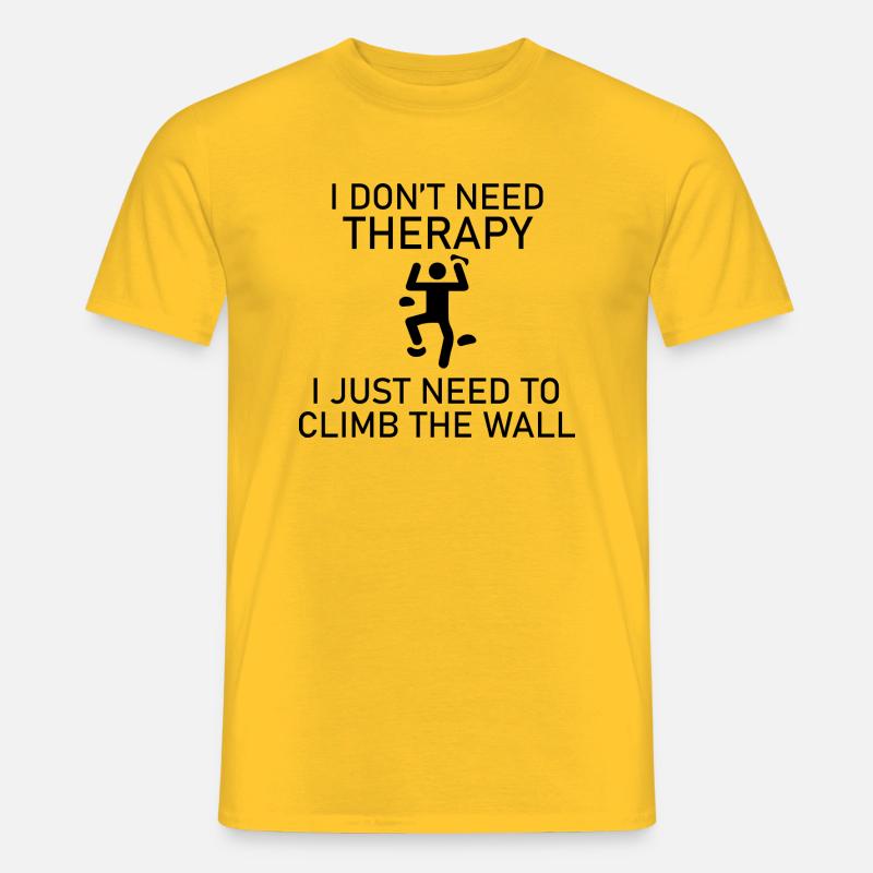 Bouldern Klettern Climbing - Männer T-Shirt - Gelb