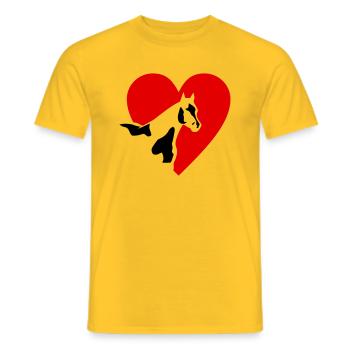 Paint Horse - Männer T-Shirt - Gelb - Vorne - AI Model Male 178 dark (178cm)