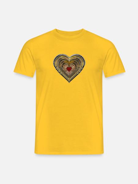 GOLDEN HEART - Men's T-Shirt - yellow