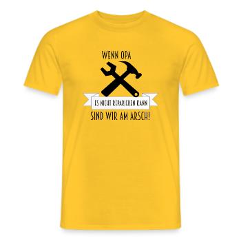 OPA - Männer T-Shirt - Gelb - Vorne - AI Model Male 178 dark (178cm)