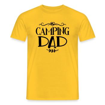 Papa de camping - T-shirt homme - jaune - Devant - AI Model Male 178 dark (178cm)