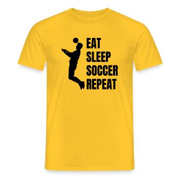 Équipe de football Football Player Football Design - T-shirt homme - jaune - Devant - AI Model Male 178 dark (178cm)