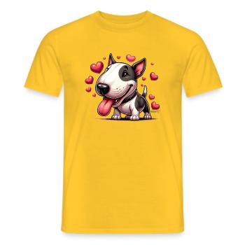 The Love Bull - Men's T-Shirt - yellow - Front - AI Model Male 178 dark (178cm)