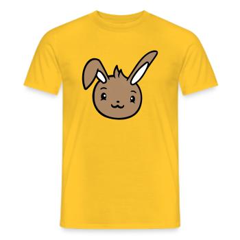 Lapin Lapin Semble mignon Heureux Friendly - T-shirt homme - jaune - Devant - AI Model Male 178 dark (178cm)