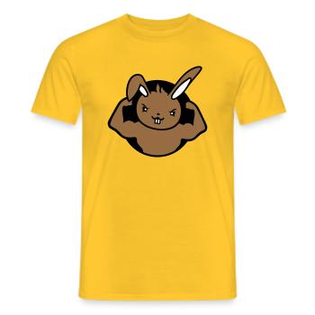 Bunny Bodybuilder Gym Muscles Strong Fitness Biceps - Men's T-Shirt - yellow - Front - AI Model Male 178 dark (178cm)