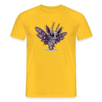 kryptider Mottenmann - Männer T-Shirt - Gelb - Vorne - AI Model Male 178 dark (178cm)