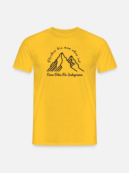 Begeisterte Wanderer - Männer T-Shirt - Gelb