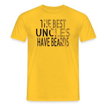 funny quote happy beard birthday present idea - Männer T-Shirt - Gelb - Vorne - AI Model Male 178 dark (178cm)