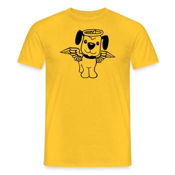 Chien Ange Halo Ailes Ange Ciel - T-shirt homme - jaune - Devant - AI Model Male 178 dark (178cm)