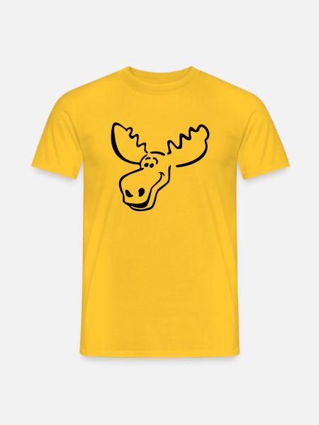elch_pur - Männer T-Shirt - Gelb