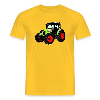 Tractor - tractor - tug - farmer - Men's T-Shirt - yellow - Front - AI Model Male 178 dark (178cm)