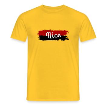 Couleurs club rugby Nice cadeau pour Niçois - T-shirt homme - jaune - Devant - AI Model Male 178 dark (178cm)