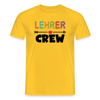 Lehrer Shirt Crew Einschulung Geschenk Erzieher - Männer T-Shirt - Gelb - Vorne - AI Model Male 178 dark (178cm)