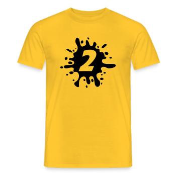 2 - Männer T-Shirt - Gelb - Vorne - AI Model Male 178 dark (178cm)