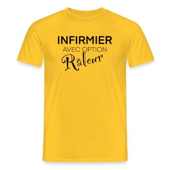 Nurse complainer option - Men's T-Shirt - yellow - Front - AI Model Male 178 dark (178cm)