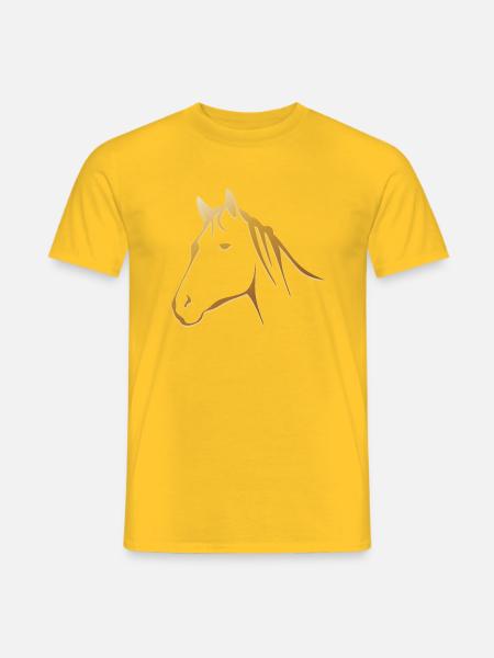 Pferd Geschenk Idee - Männer T-Shirt - Gelb