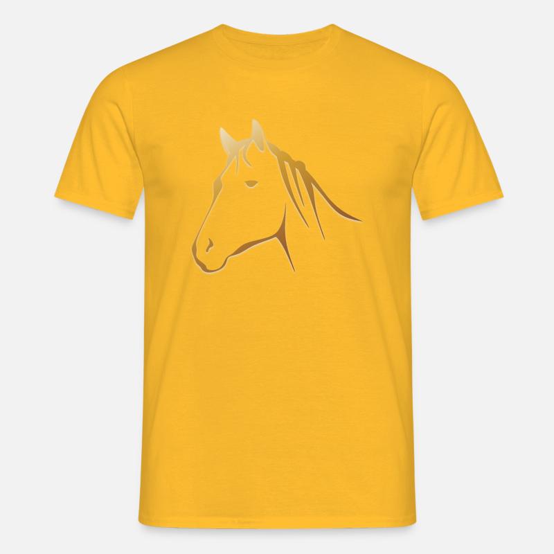 Pferd Geschenk Idee - Männer T-Shirt - Gelb