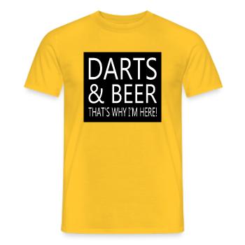 Fléchettes - T-shirt homme - jaune - Devant - AI Model Male 178 dark (178cm)