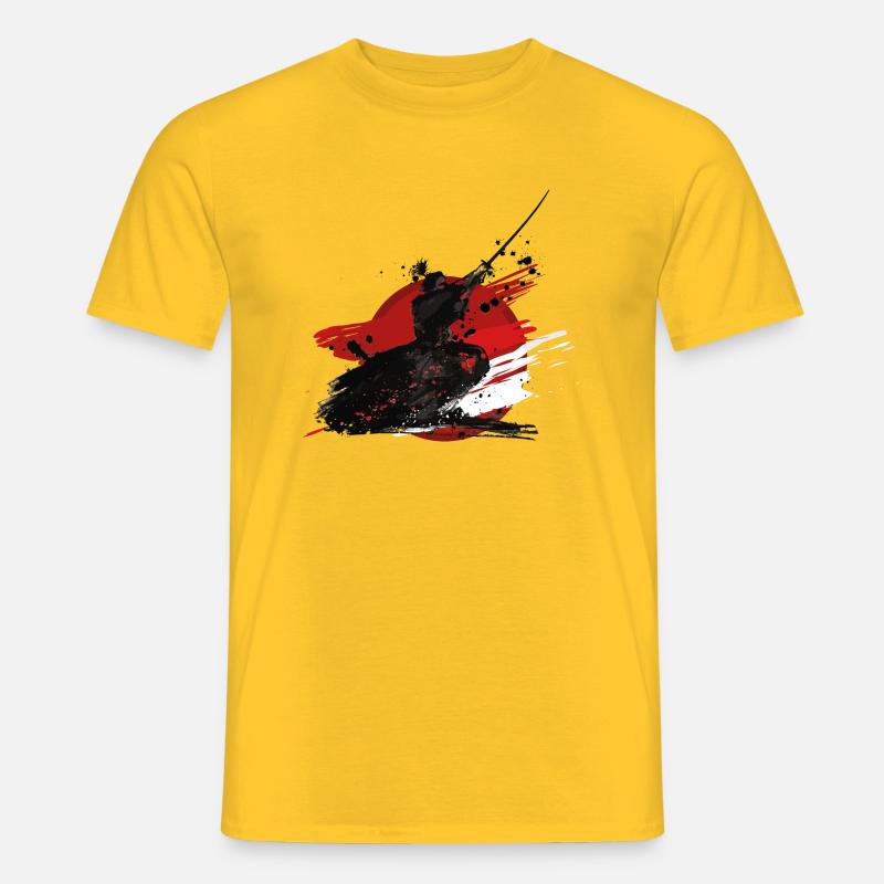 Samurai - Männer T-Shirt - Gelb