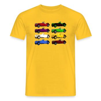 Oldtimer - Colours of cars - Männer T-Shirt - Gelb - Vorne - AI Model Male 178 dark (178cm)