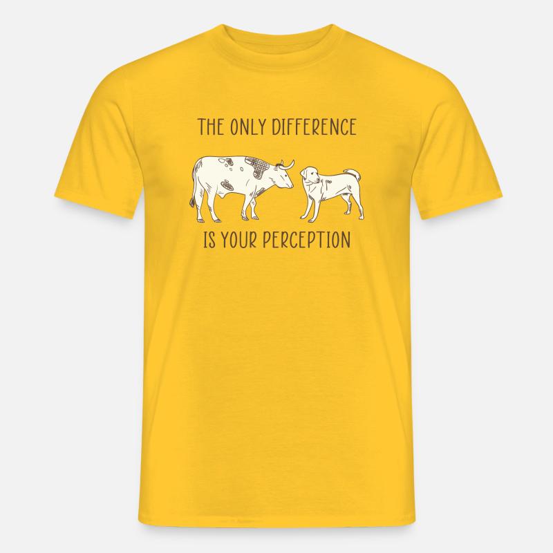 the only difference is your perception - Männer T-Shirt - Gelb