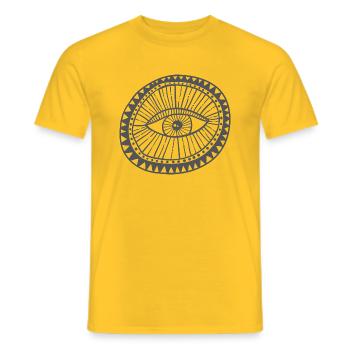 Magisches Auge - Männer T-Shirt - Gelb - Vorne - AI Model Male 178 dark (178cm)