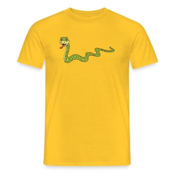 Snake - Männer T-Shirt - Gelb - Vorne - AI Model Male 178 dark (178cm)